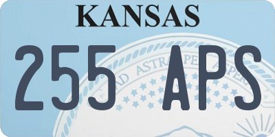 KS license plate 255APS