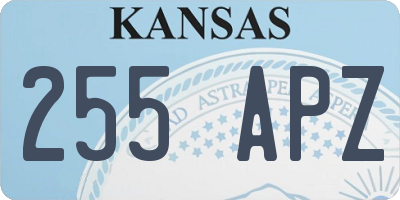 KS license plate 255APZ
