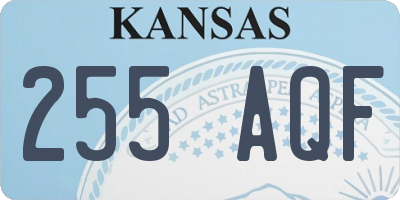 KS license plate 255AQF