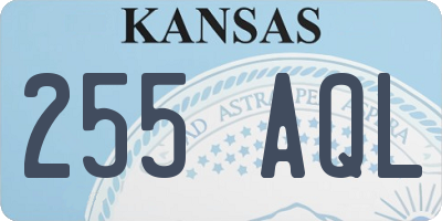 KS license plate 255AQL