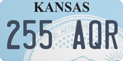 KS license plate 255AQR