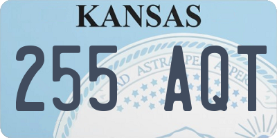 KS license plate 255AQT