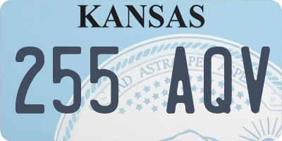 KS license plate 255AQV