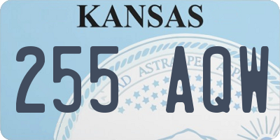 KS license plate 255AQW