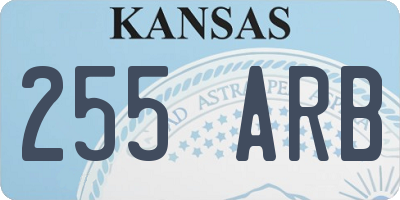 KS license plate 255ARB