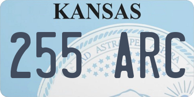 KS license plate 255ARC