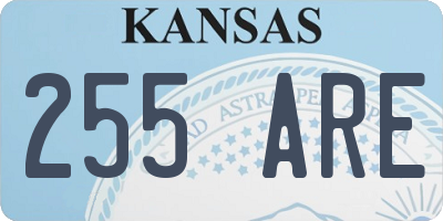 KS license plate 255ARE