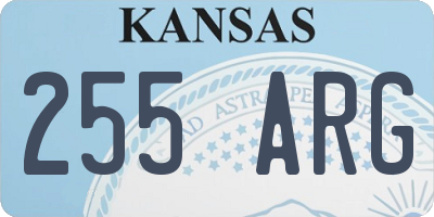 KS license plate 255ARG