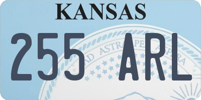 KS license plate 255ARL