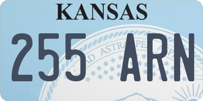 KS license plate 255ARN