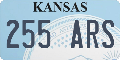 KS license plate 255ARS