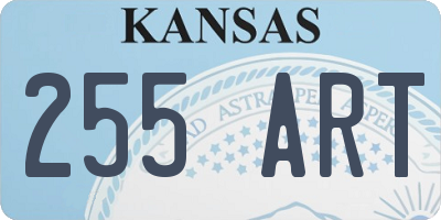 KS license plate 255ART