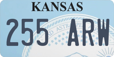 KS license plate 255ARW