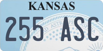KS license plate 255ASC