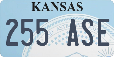 KS license plate 255ASE
