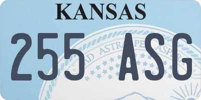 KS license plate 255ASG