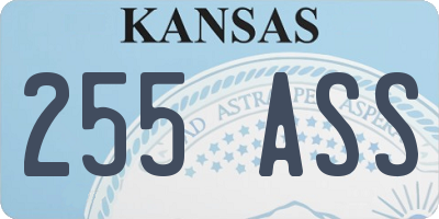 KS license plate 255ASS