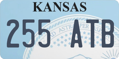 KS license plate 255ATB