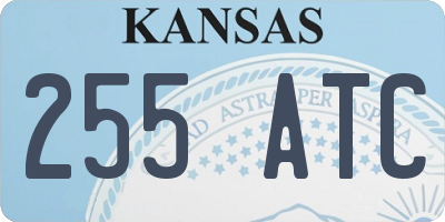 KS license plate 255ATC