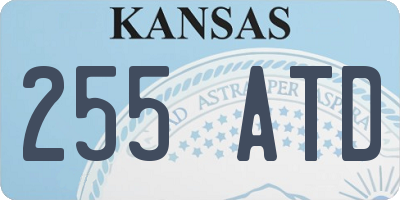 KS license plate 255ATD