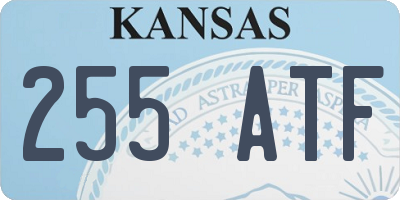 KS license plate 255ATF