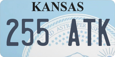 KS license plate 255ATK