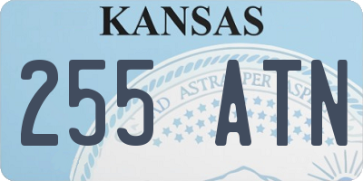 KS license plate 255ATN