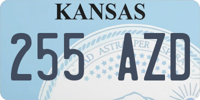KS license plate 255AZD