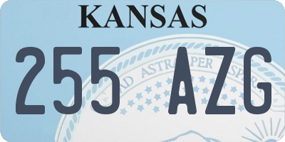 KS license plate 255AZG