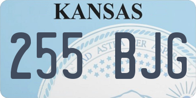KS license plate 255BJG