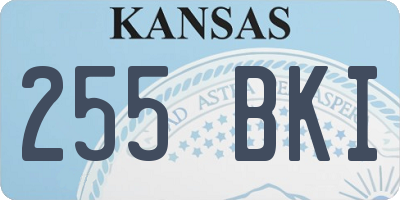 KS license plate 255BKI
