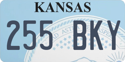 KS license plate 255BKY