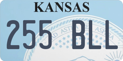 KS license plate 255BLL