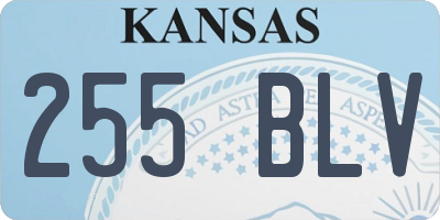 KS license plate 255BLV