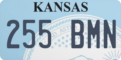 KS license plate 255BMN