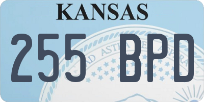 KS license plate 255BPD