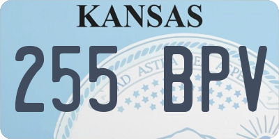 KS license plate 255BPV