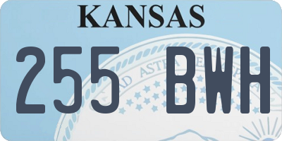 KS license plate 255BWH