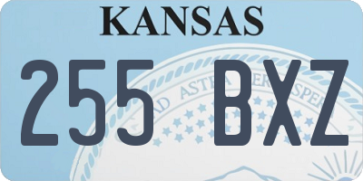 KS license plate 255BXZ