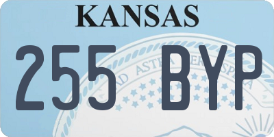 KS license plate 255BYP