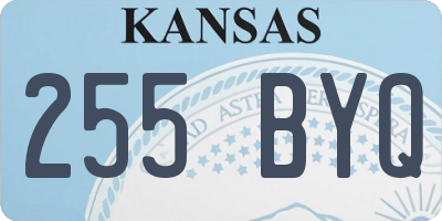 KS license plate 255BYQ
