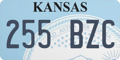 KS license plate 255BZC