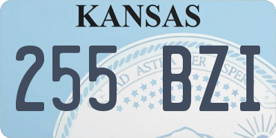 KS license plate 255BZI