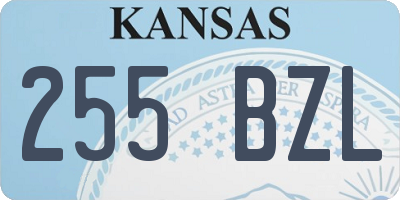 KS license plate 255BZL