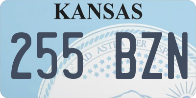 KS license plate 255BZN