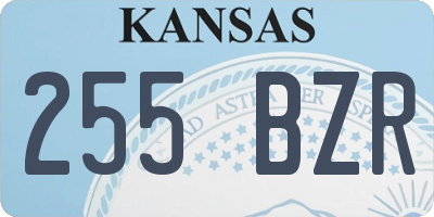 KS license plate 255BZR