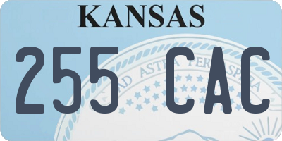 KS license plate 255CAC