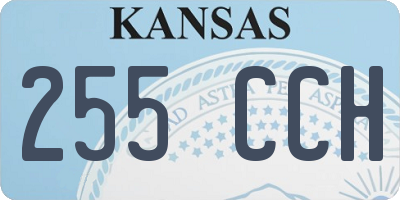 KS license plate 255CCH