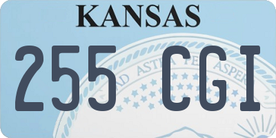 KS license plate 255CGI