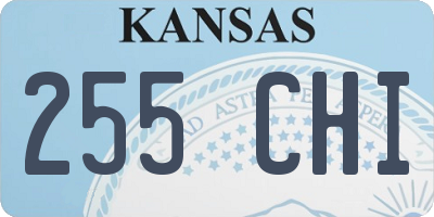KS license plate 255CHI